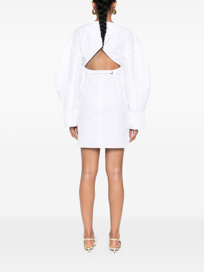 Jacquemus La Casaco Long Sleeve Cotton Shirtdress