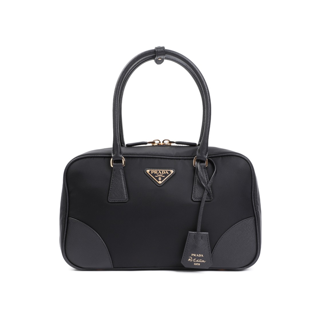 Prada Re-edition 1978 Medium Two-handle Bag In Black