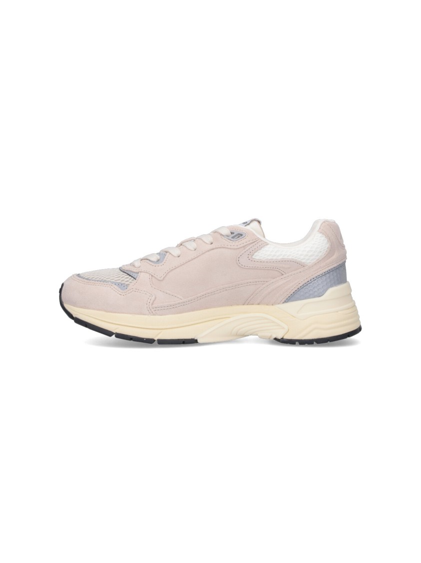 Autry Round Toe Mesh Panels Contrast Sole Sneakers In Neutral