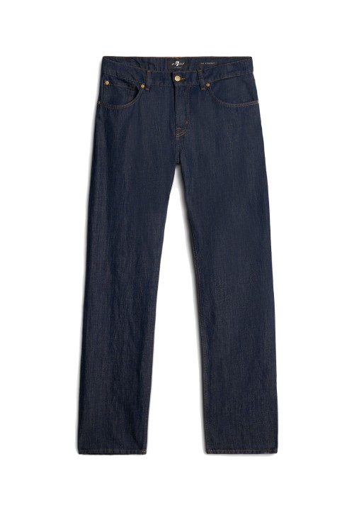 7 For All Mankind Straight-leg Dark Blue Denim Jeans
