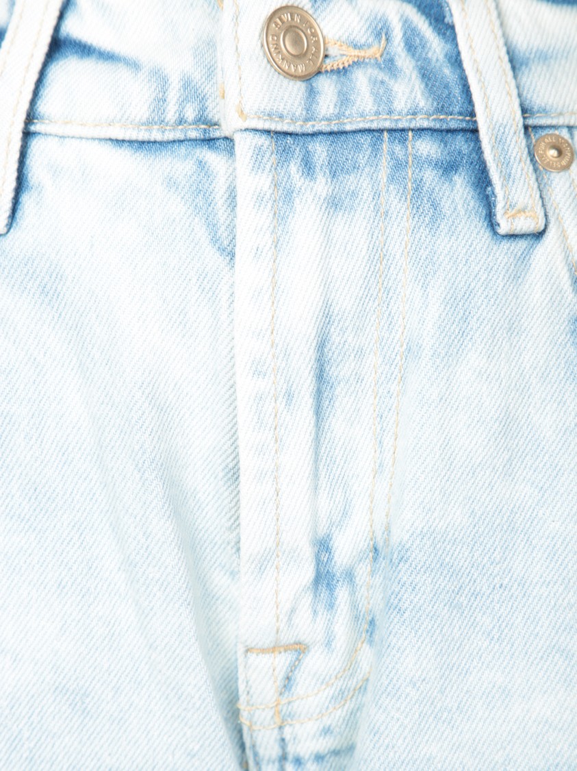 Shop 7 For All Mankind Relaxed Fit Blue Denim Jeans In White