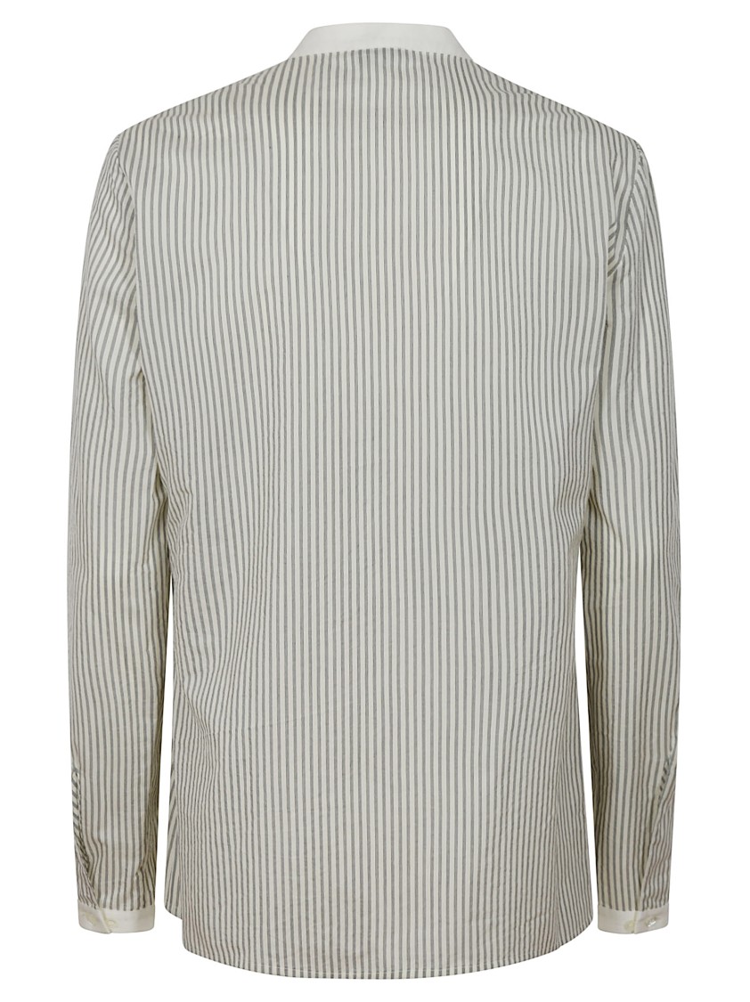 Pt Torino Tailored Cotton Shirt With Striped