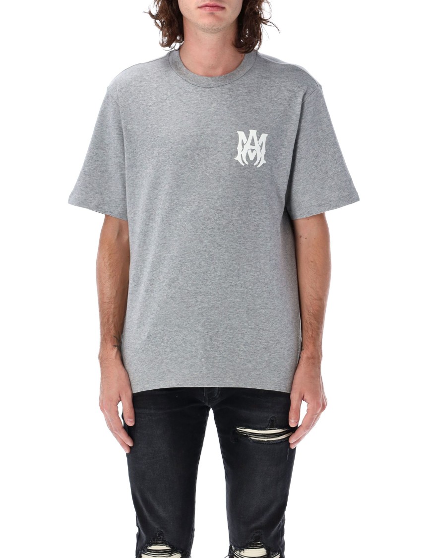 Amiri Heathered Grey Ma Core Logo T-shirt In Grey