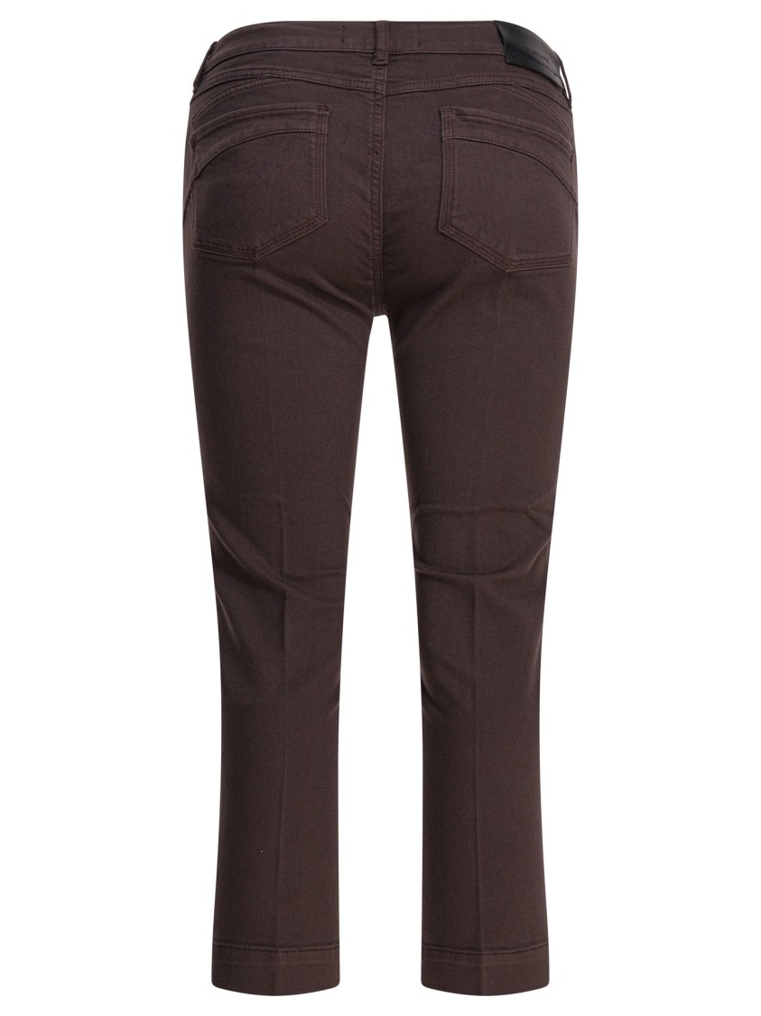 Max Mara Cropped Brown Jeans With Slim Fit In Brown