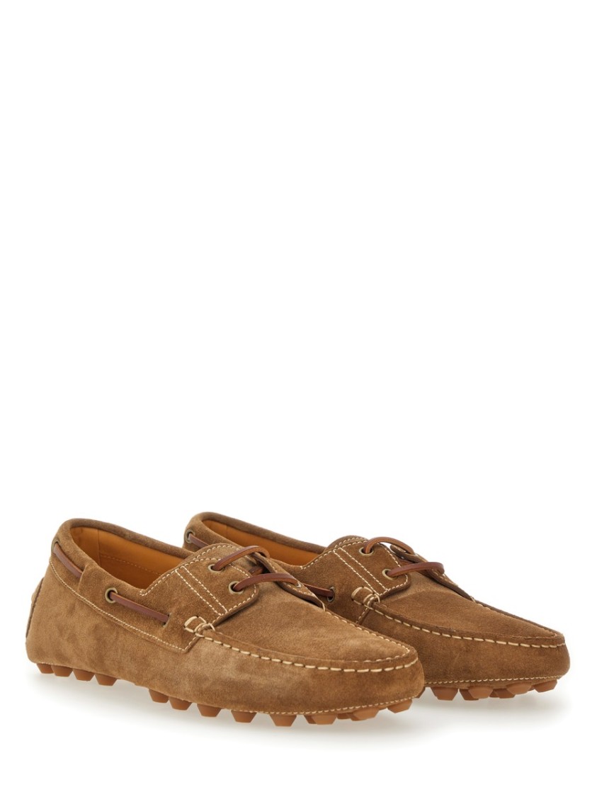 Tod's Light Walnut Leather Driving Moccasin Made In Italy Men In Brown
