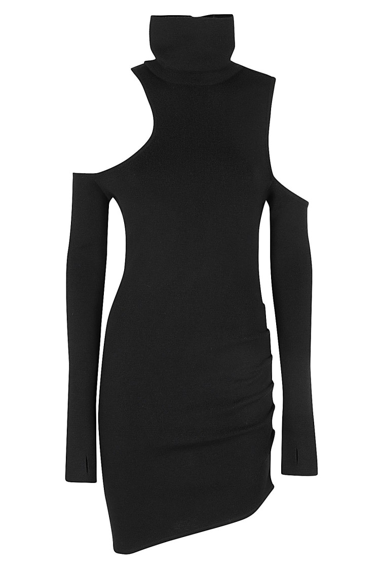 Gauge81 Piana Cut-out Merino Minidress In Black