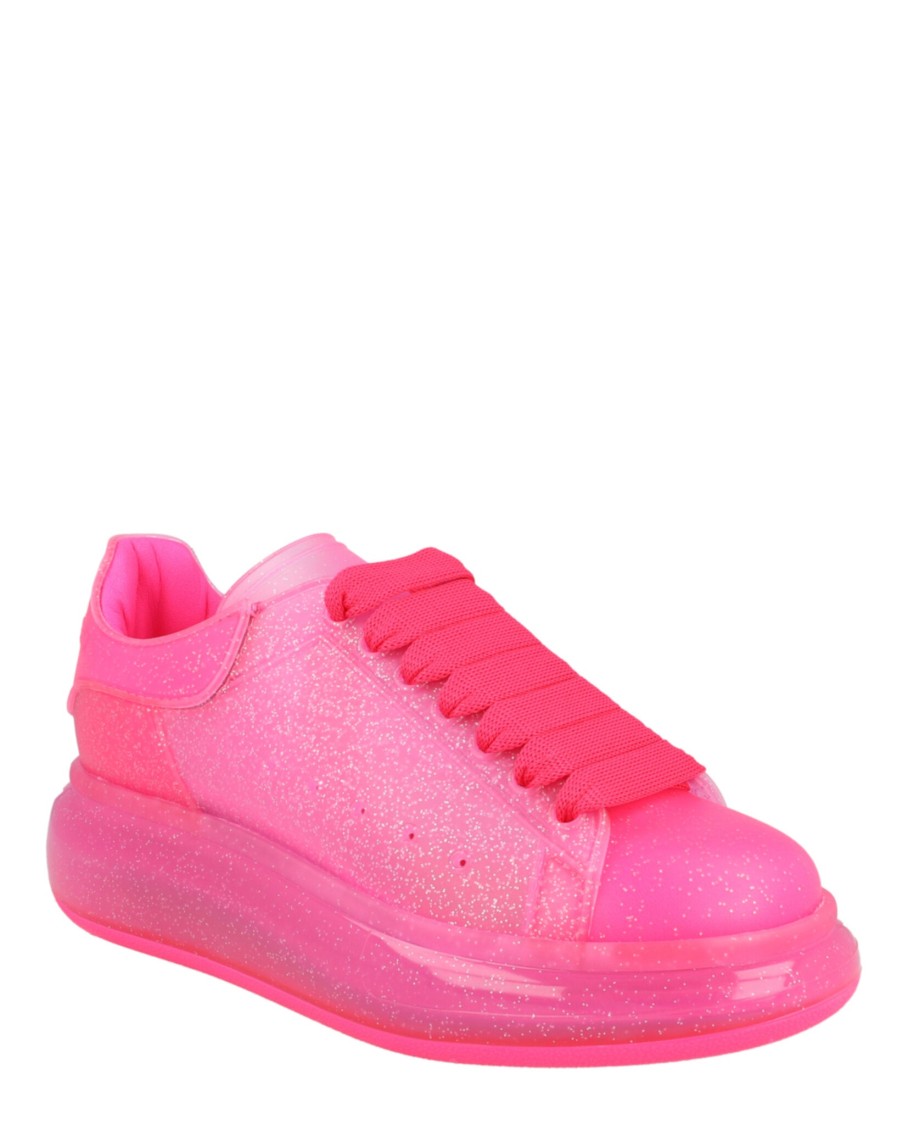 Alexander Mcqueen Woman Sneakers Fuchsia Size 7.5 Thermoplastic Polyurethane In Pink
