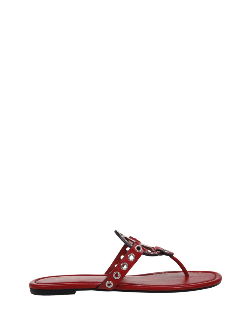 Tory Burch Miller Eyelet Sandal In Red