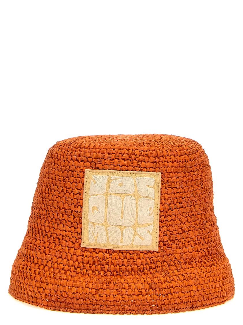 Jacquemus 'le Bob Ficiu' Bucket Hat In Orange
