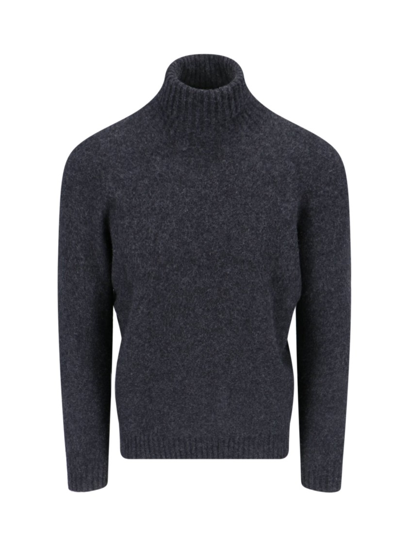Drumohr Ribbed Turtleneck Sweater With Long Sleeves