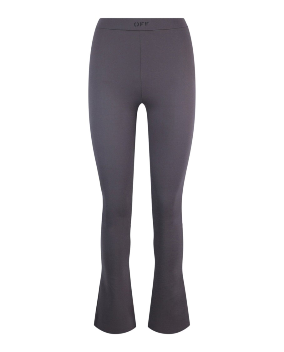 Off-white Sleek Split Leggings In Gray