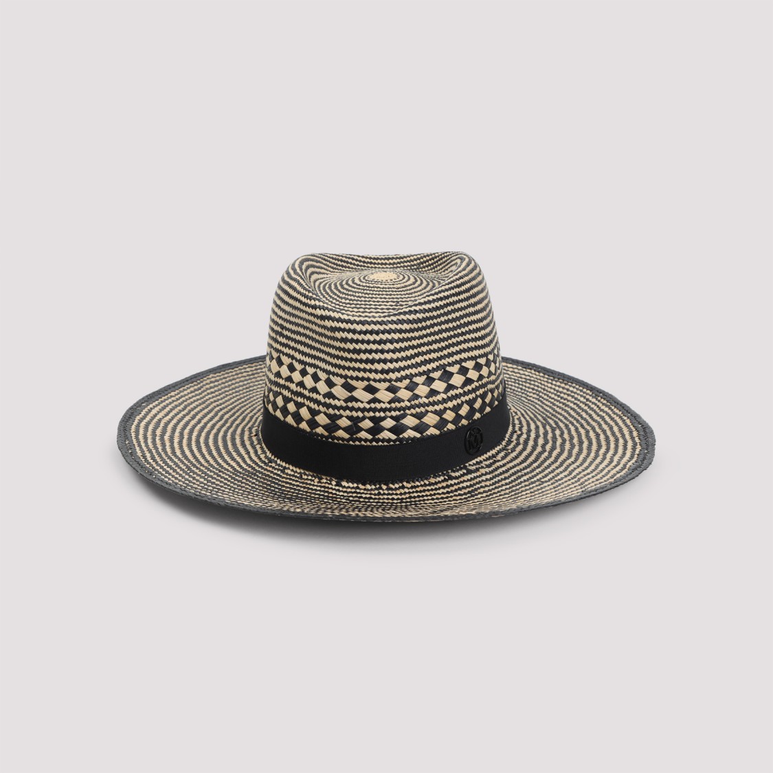 Shop Maison Michel Natural Beige Brisa Charles Bicolor Hat