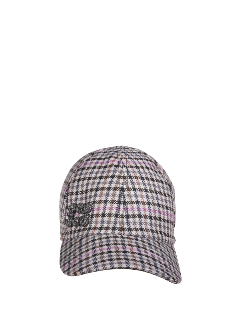Roger Vivier Rv Mini Flower Strass Cap In Gray