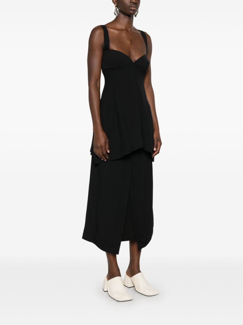 Carven Sweetheart Neckline Top With Concealed Zip