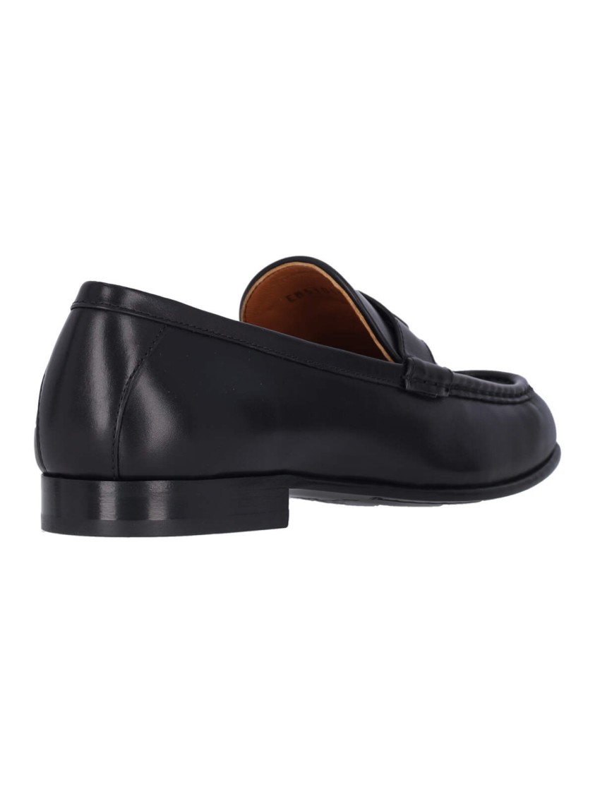 Valentino Vlogo Signature Leather Loafers In Black