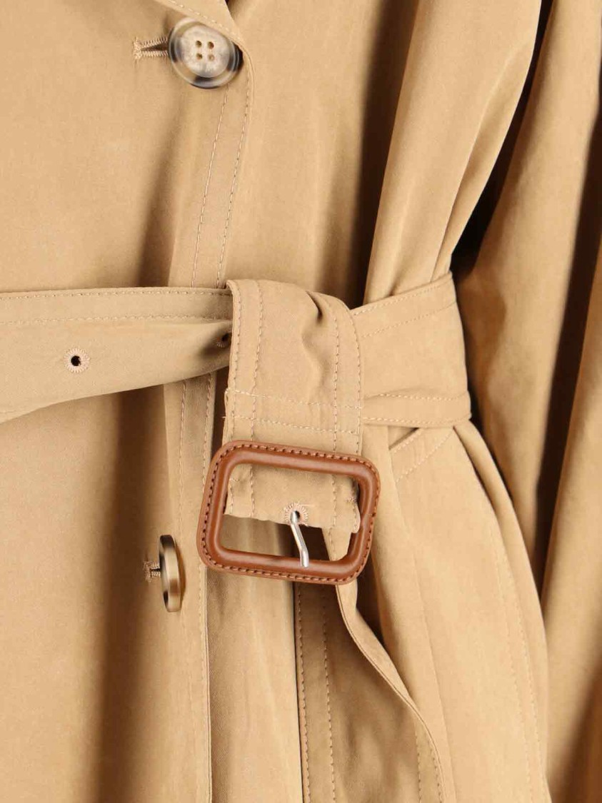 Isabel Marant Long Belted Double-breasted Jacket With Sophisticated Cuffs In Brown