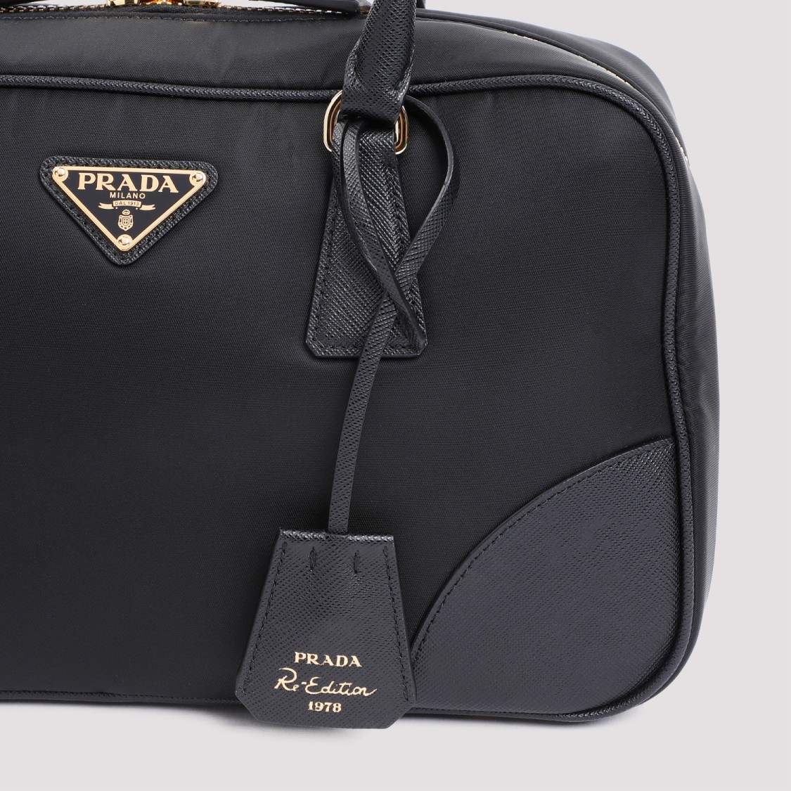 Prada Re-edition 1978 Medium Two-handle Bag In Black