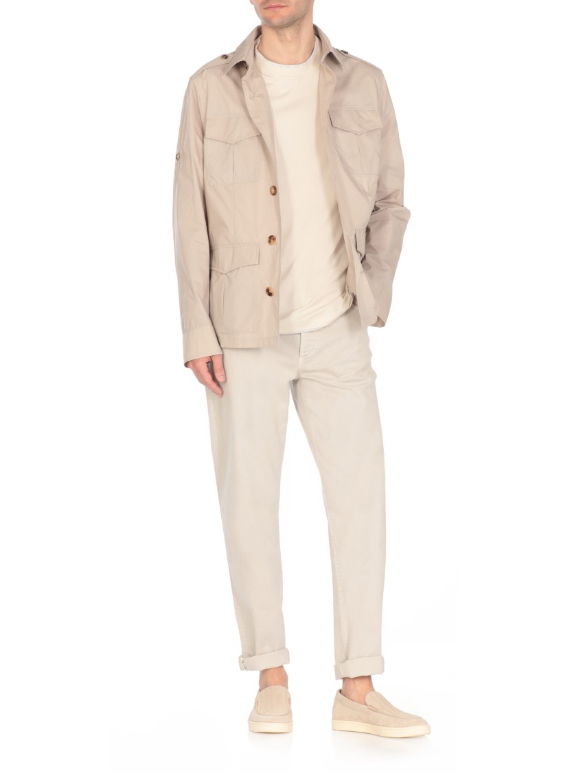 Brunello Cucinelli White Cotton T-shirt In Neutral