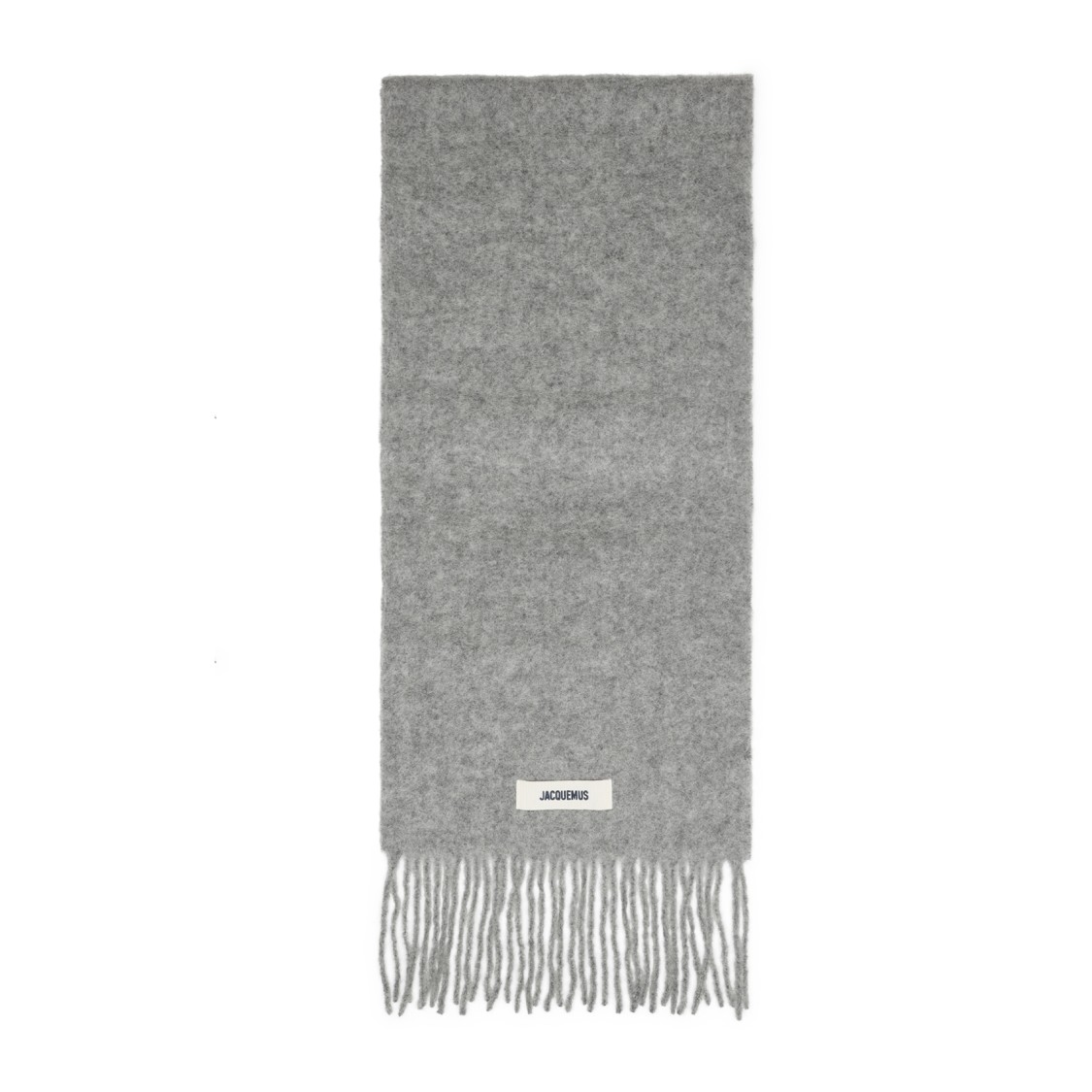 Jacquemus Grey Alpaca L Echarpe Carro Scarf In Gray