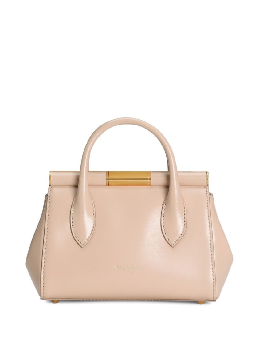 DOLCE & GABBANA DOLCE & GABBANA NATURAL STRUCTURED HANDBAG