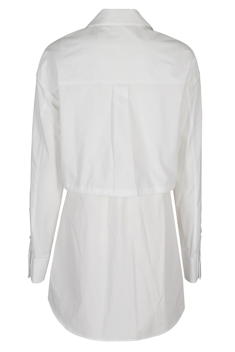 Alexander Wang T White Button-up Minidress In White