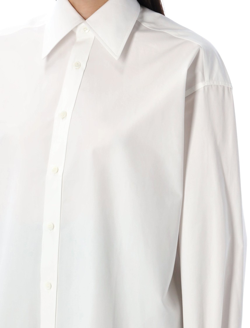 CARVEN CARVEN COTTON POPLIN OVERSIZED SHIRT WITH ROUNDED HEM