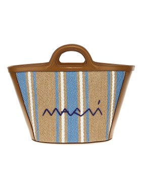 Marni Medium 'Hobo Nassa' Bag In Red Natural Raffia Shoulder
