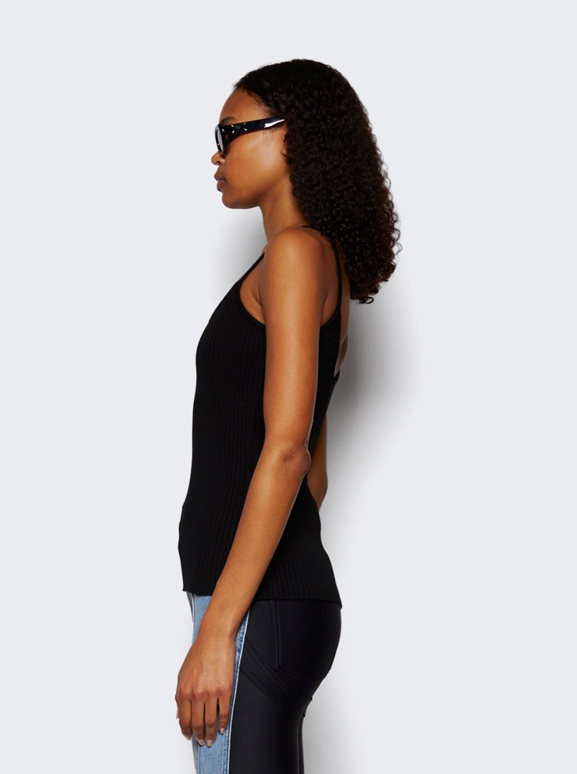 Courrèges Reedition Knit Tank Top Black In Black