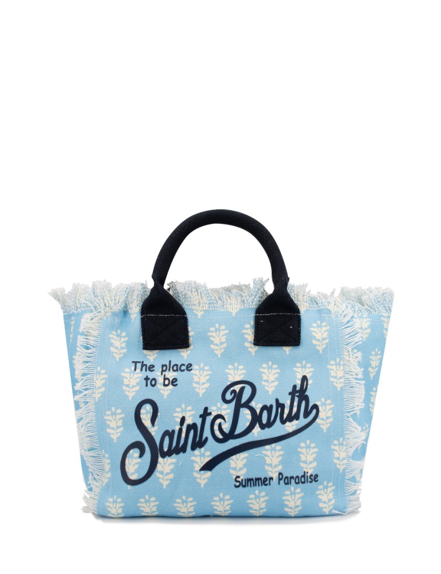 Mc2 Saint Barth Fringed Handbag With Printed Logo