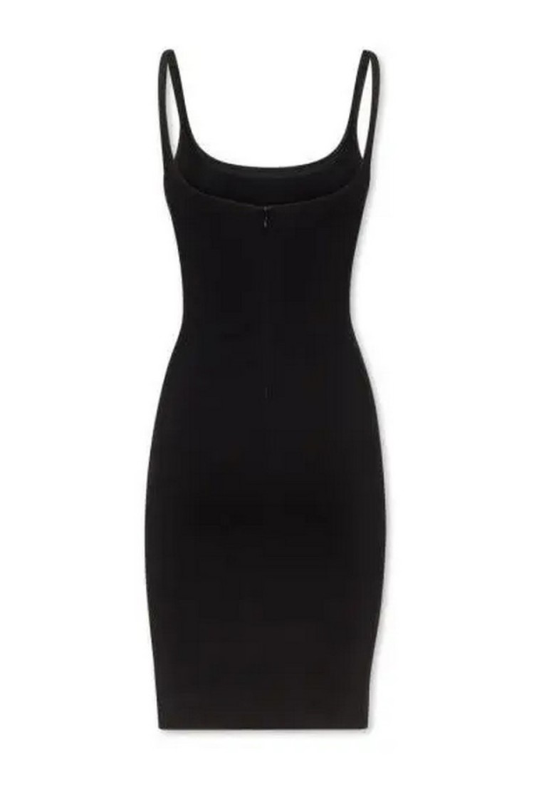 Dsquared2 Fitted Mini Dress With Thin Straps In Black