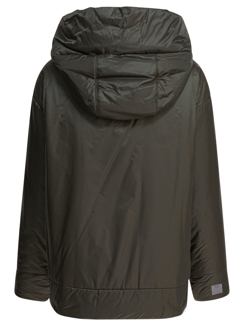 Max Mara Relaxed Fit Hooded Jacket With Adjustable Drawstrings In Multi