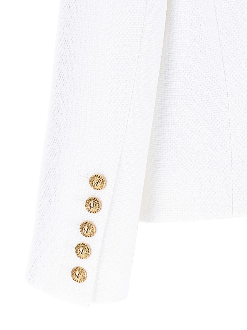 Balmain Viscose Blazer With Padded Shoulders
