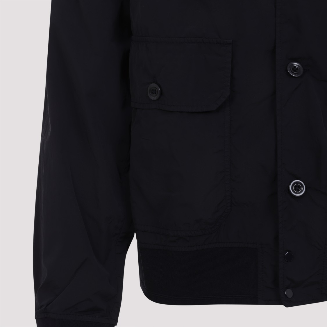 C.p. Company Full Button Sweatshirt With Cotton Poplin Pockets In Blue