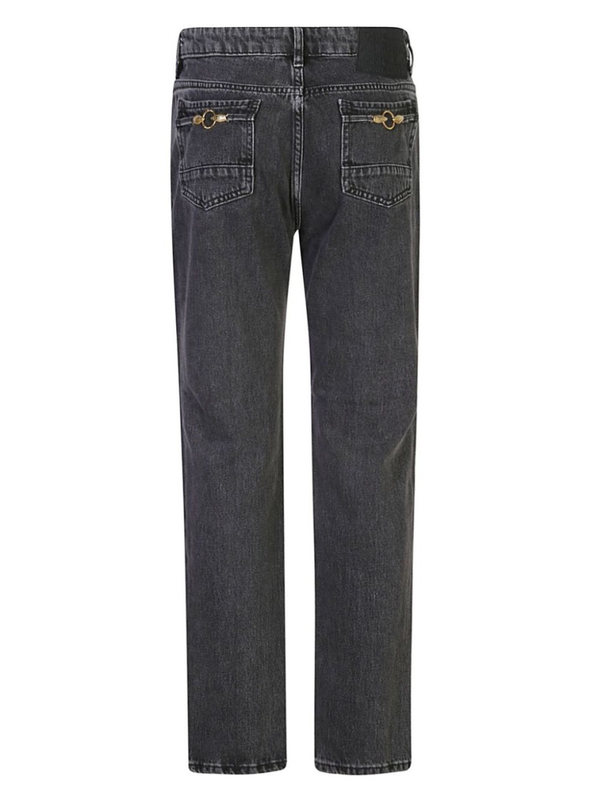JUST CAVALLI JUST CAVALLI TAILORED BLACK JEANS WITH DETAILING AND FIT