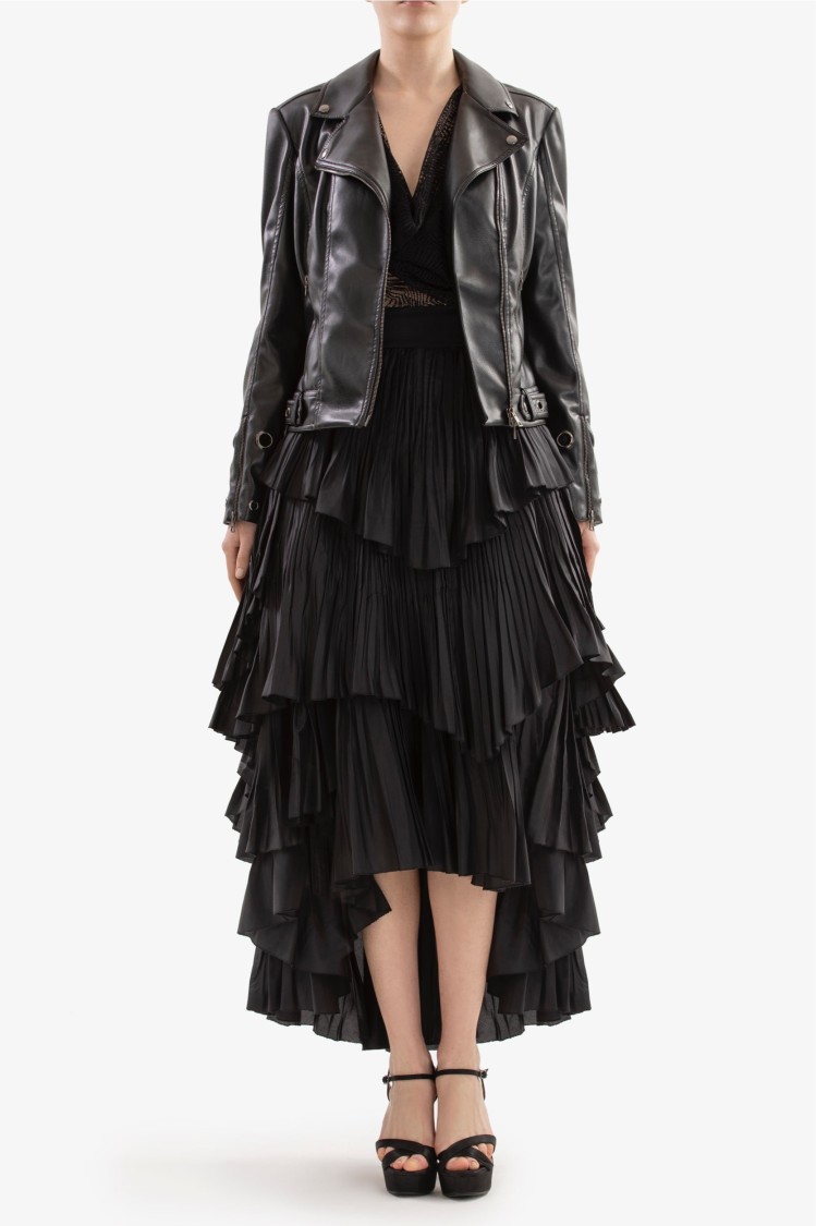 Shop Saiid Kobeisy Chic Draped Lace Top In Black