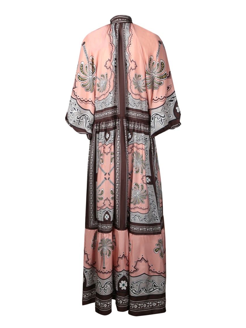 La Doublej La Double J Maxi Silk Dress With Bow-detail