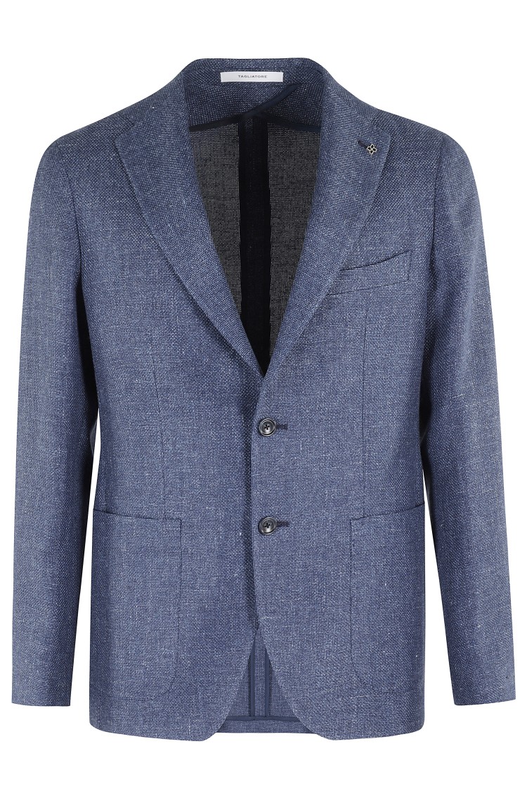 TAGLIATORE TAGLIATORE SINGLE BREASTED WOOL LINEN JACKET