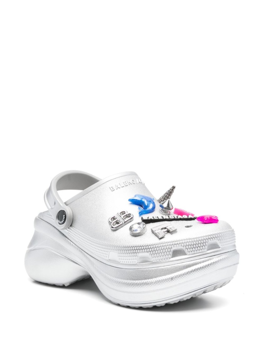 Balenciaga Crocs Jibbitz Clogs In White