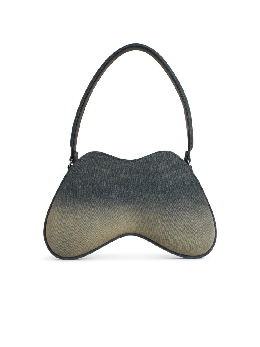 Shop Diesel Play' Blue Denim Bag