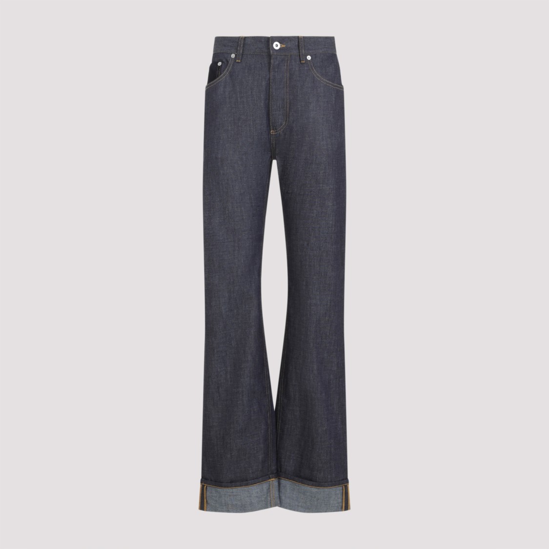 Bottega Veneta High-waisted Flared Denim Jeans With Contrasting Stitching