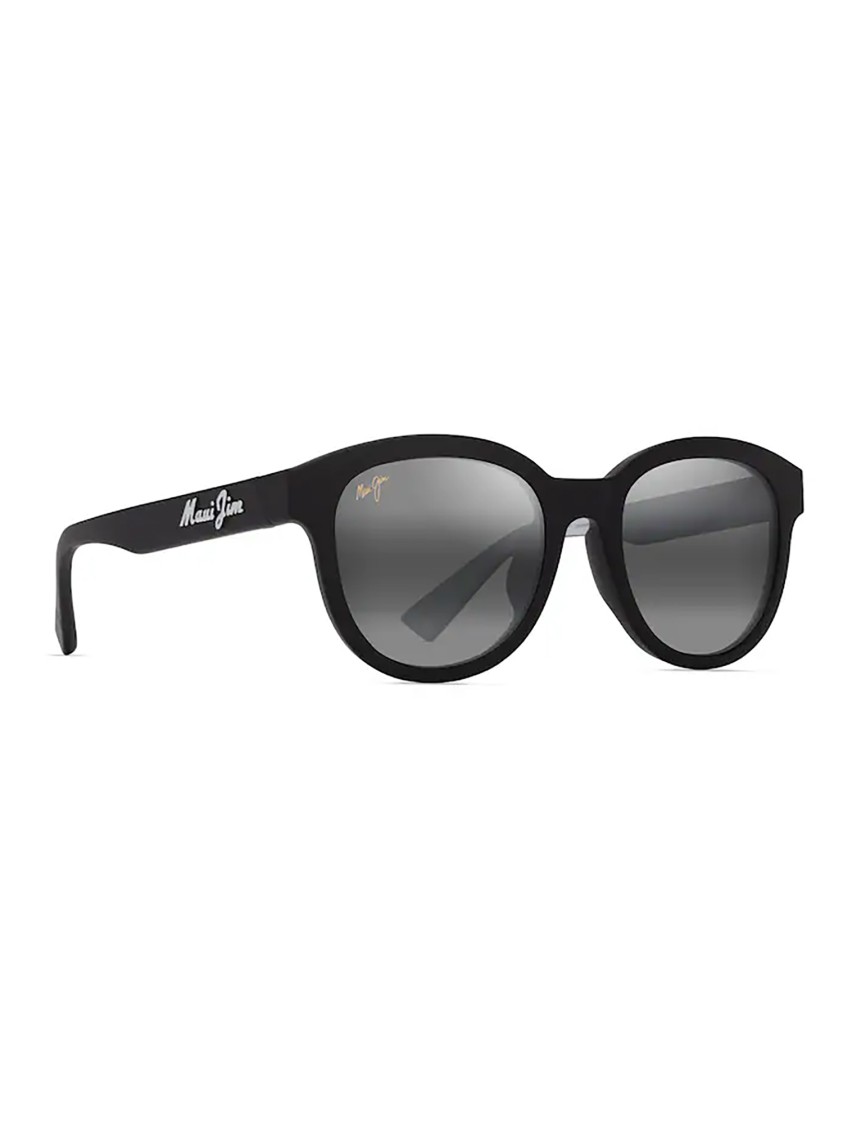 Maui Jim Ihupani Af Rounded Frame Sunglasses In Black