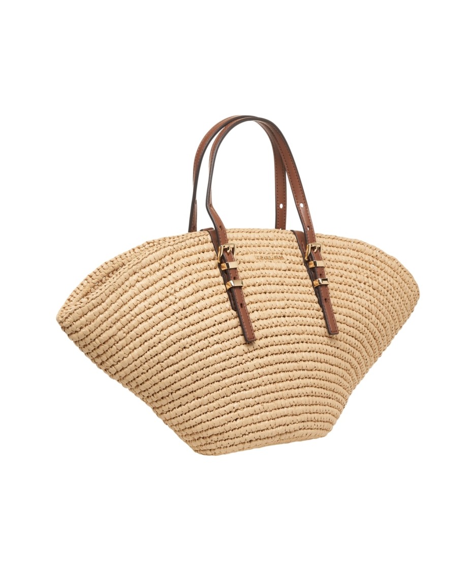 Shop Michael Kors Small Straw Shopper 'isa'