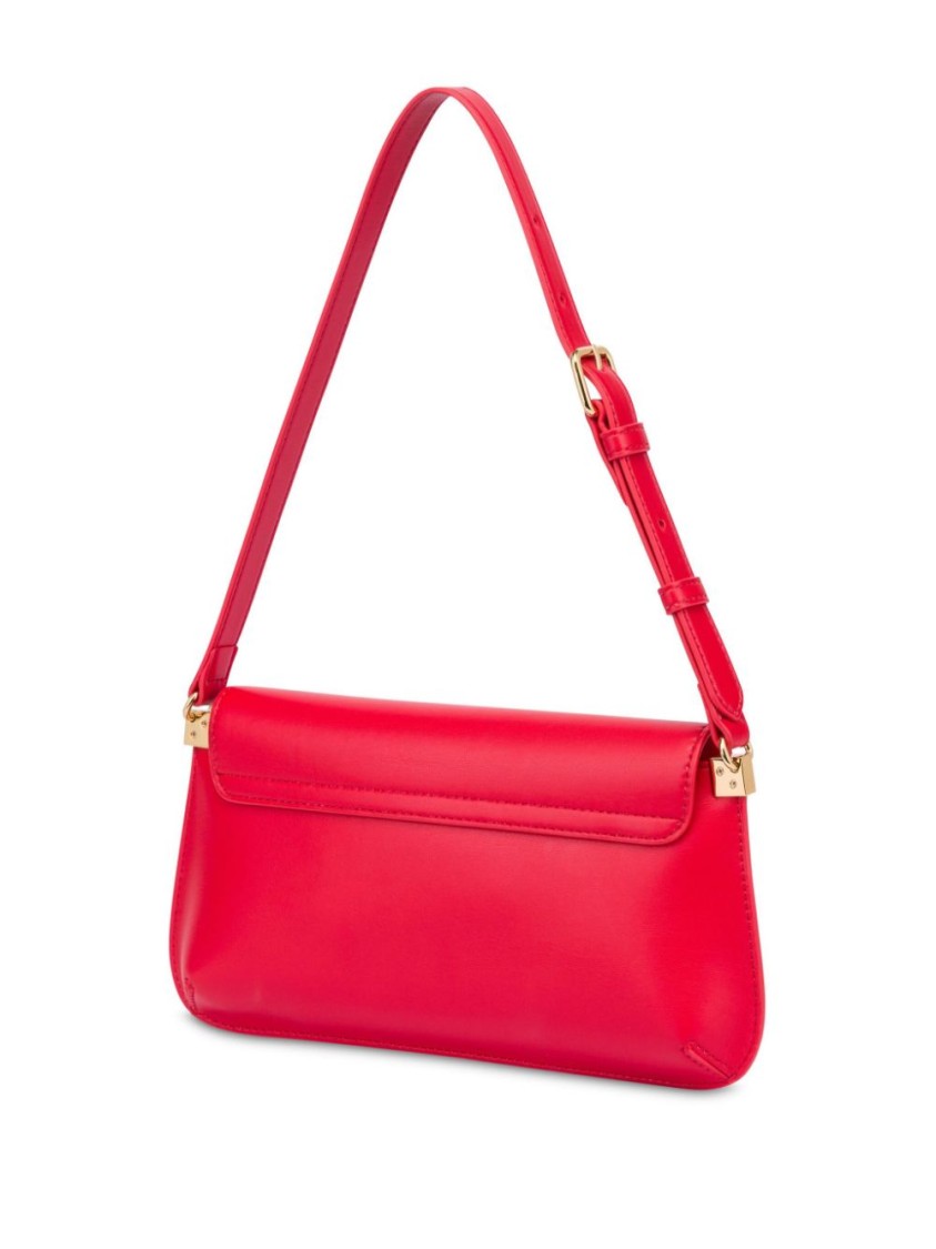 LOVE MOSCHINO LOVE MOSCHINO STRUCTURED RED SHOULDER BAG