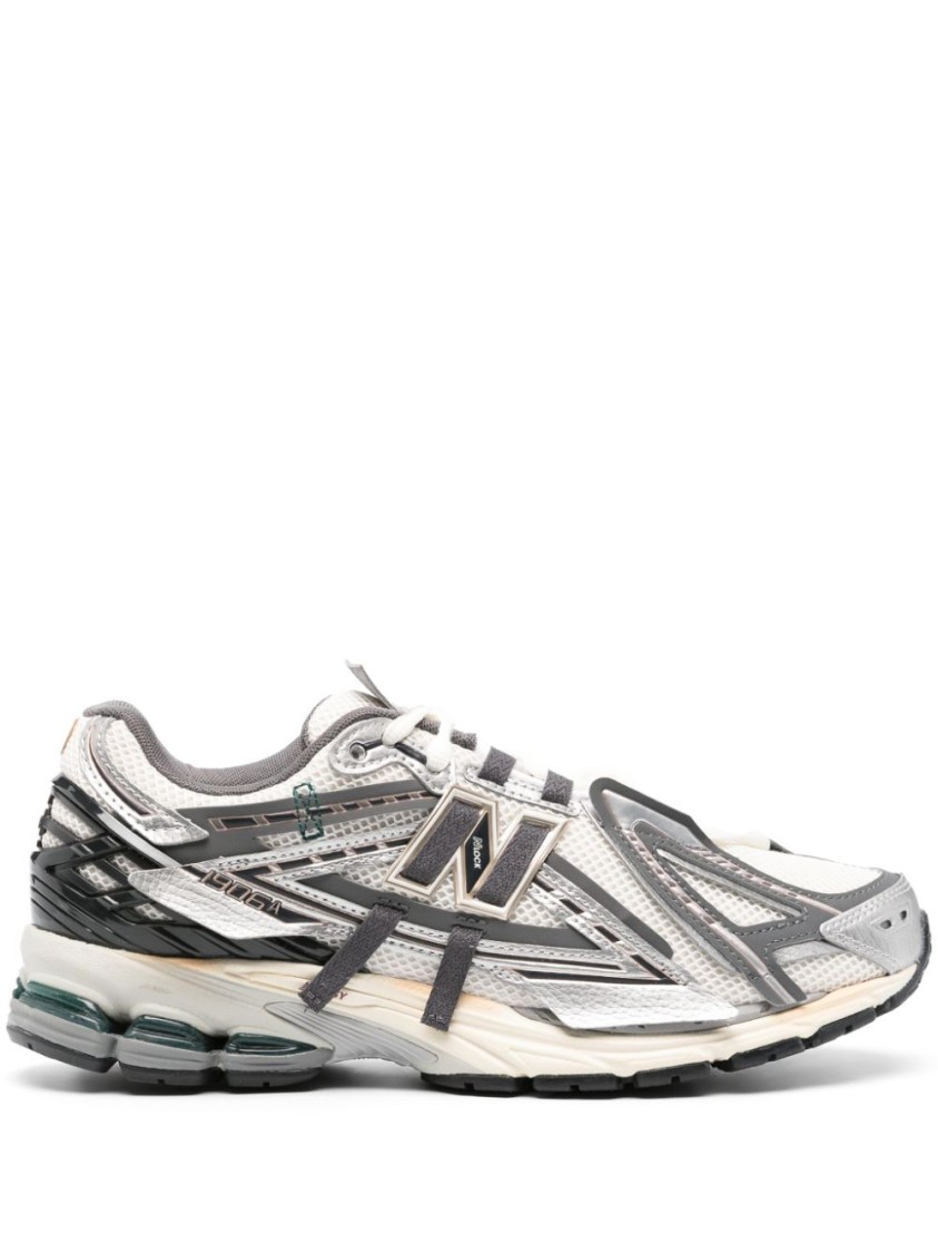 Shop New Balance Sneaker 1906r Panelled Grey Mesh Sneakers In White