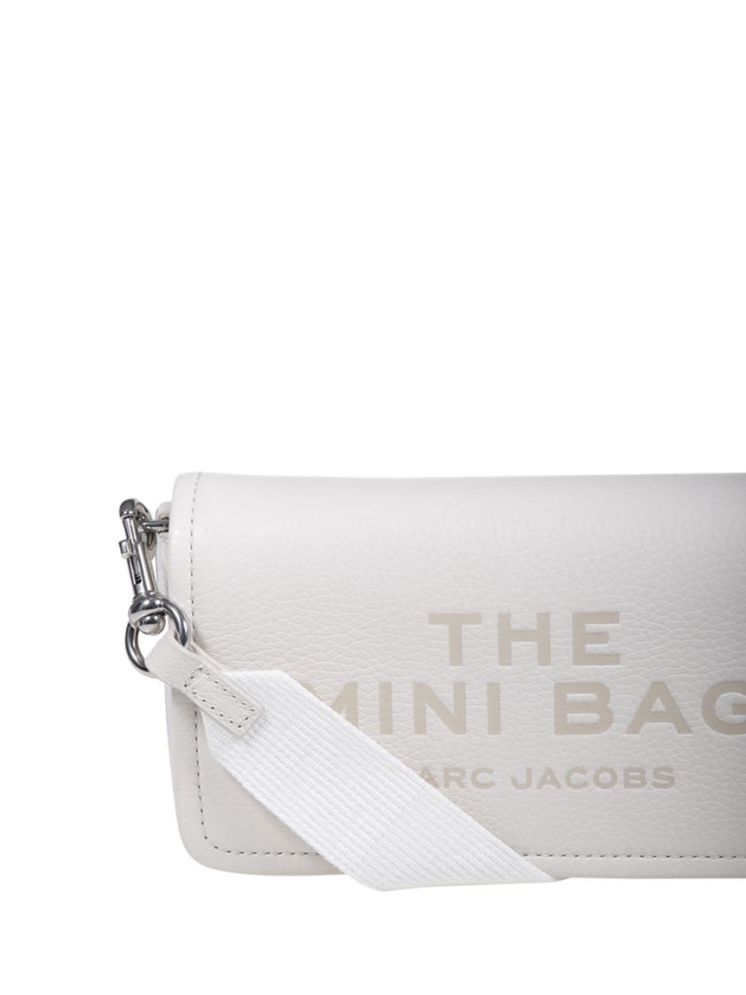 Marc Jacobs Compact White Cow Leather Clutch With Embossed Detail In White