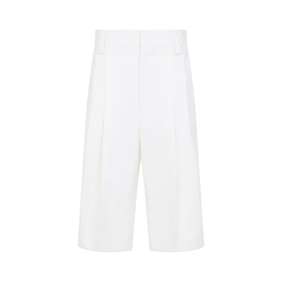 Carven White Cotton Bermuda Shorts