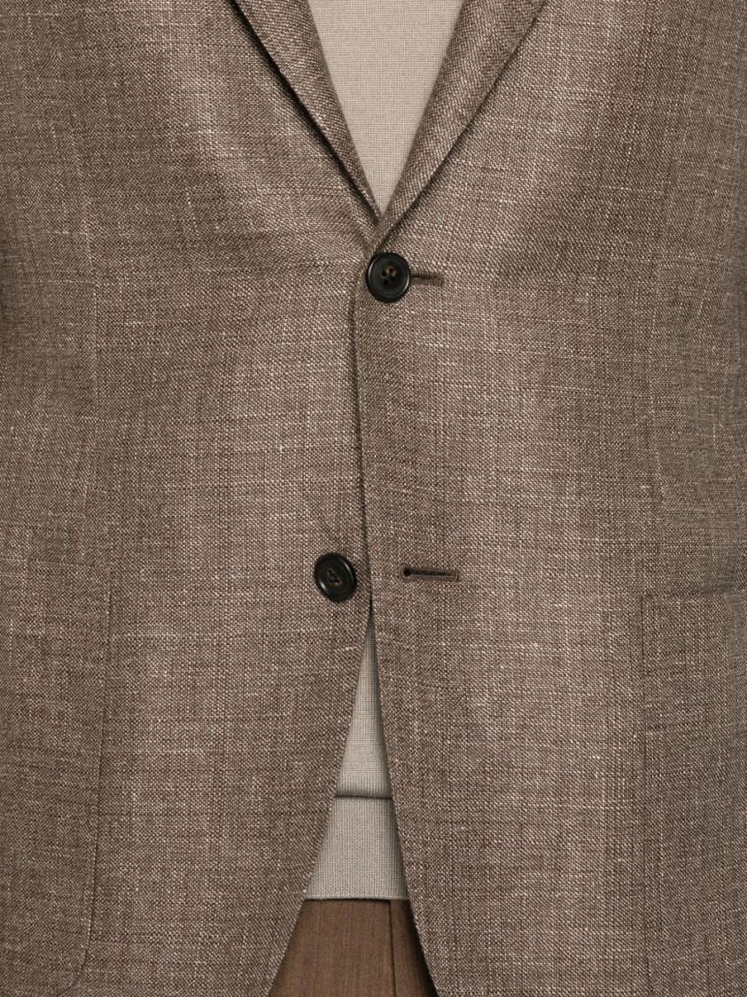 Corneliani Tailored Brown Jacket With Notch Lapels In Brown