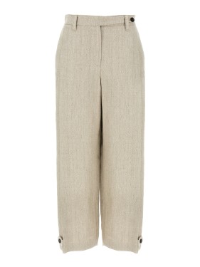 パンツ Brunello Cucinelli Wide-Leg Trousers With Concealed Fly Brunello Cucinelli -Leg Trousers With Concealed Fly | THE LIST