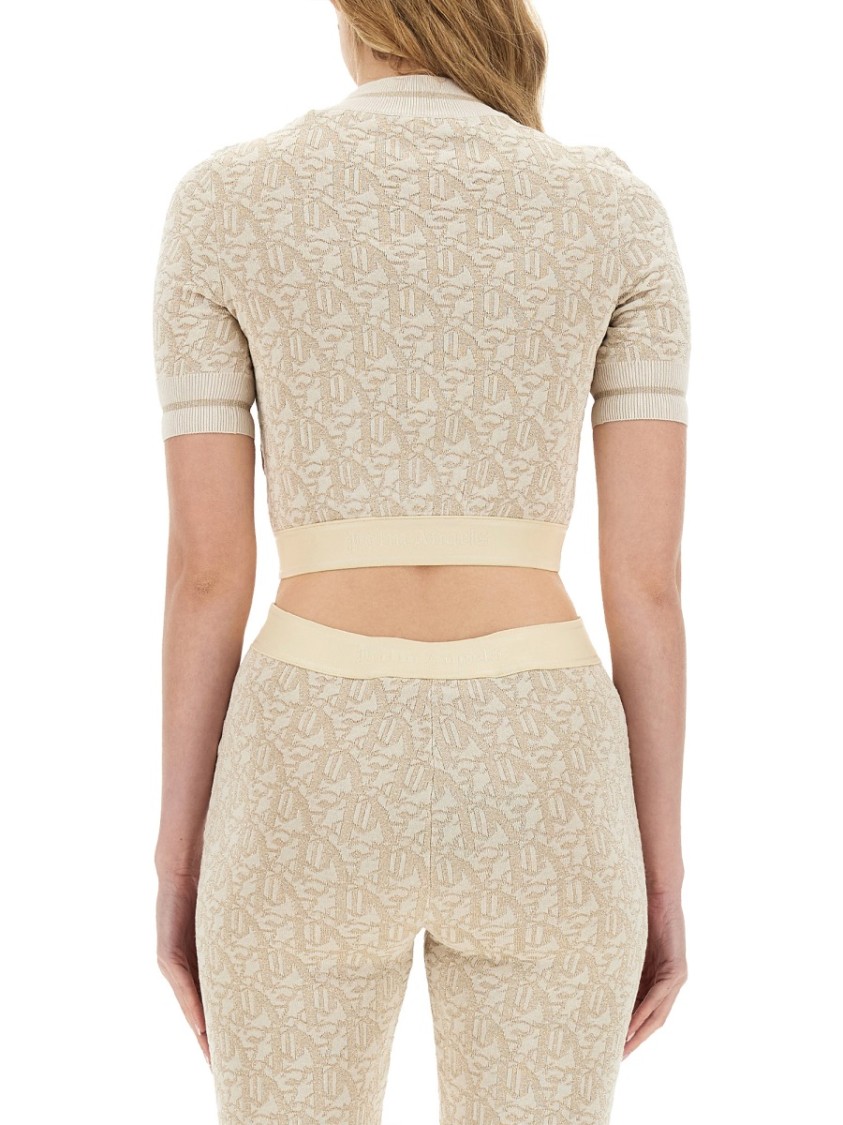 Palm Angels Monogram Jersey In Neutrals