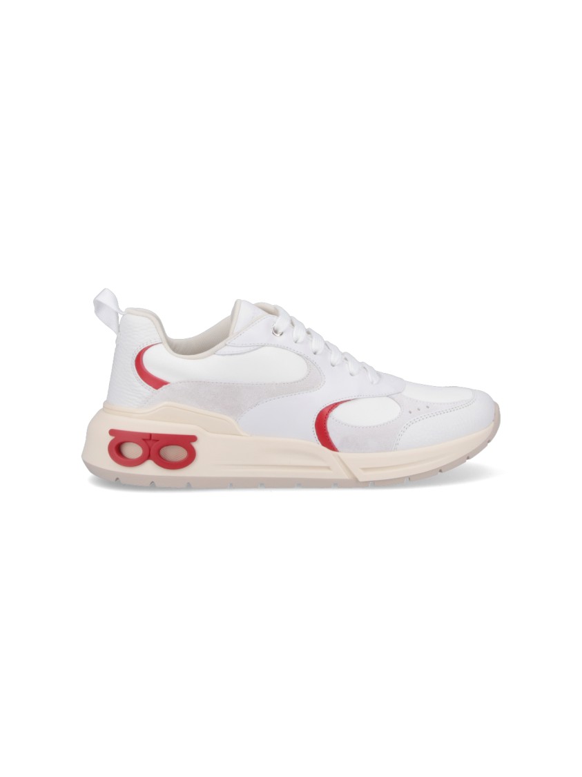 Ferragamo Round Head Lace-up Sneakers